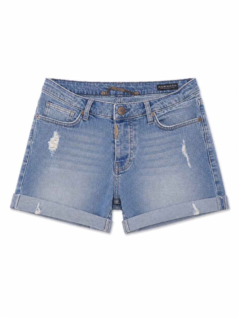 Women's Light Blue Distressed Jean Shorts, Size 29